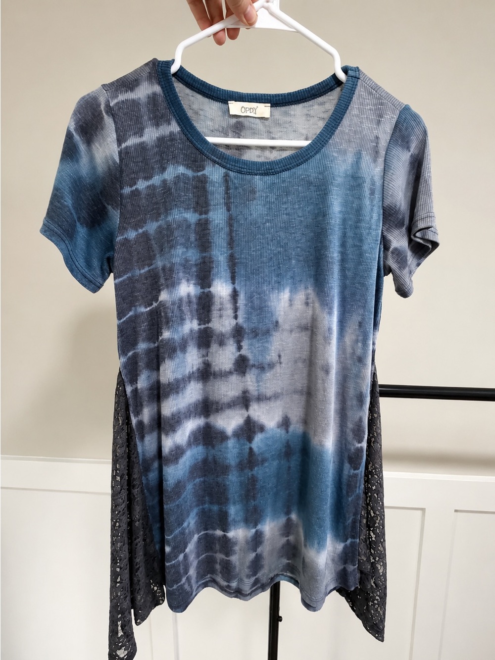 OOPSY Blue Tie-Dye Short Sleeve Tee